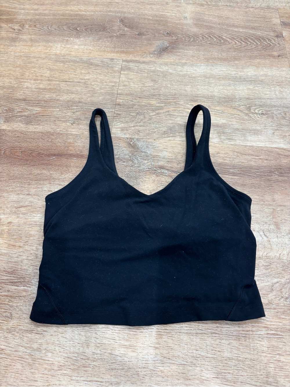 lululemon athletica Black V-Neck Tank Crop Top